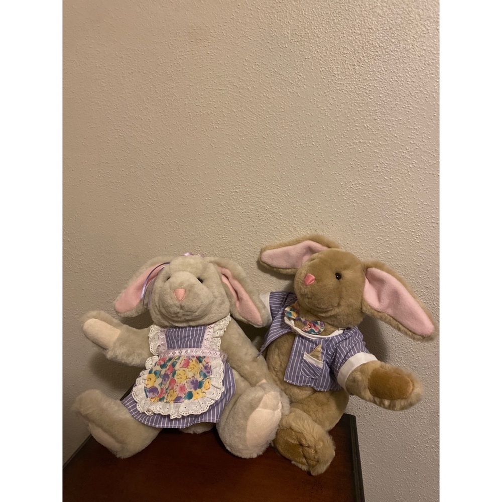 Bialosky Treasury "Michael" And "Molly" Easter Bunny Boy And Girl Twins Vintage